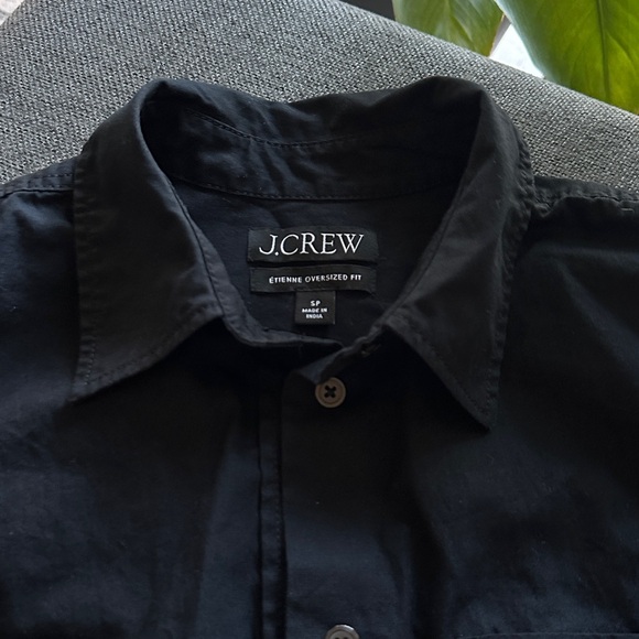 J. Crew Black Étienne oversized shirt in lightweight oxford - Picture 7 of 12